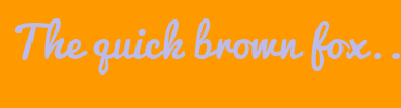 Image with Font Color BCBBEA and Background Color FF9900